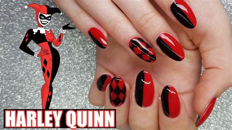 harley quinn nails|harley quinn nail designs.